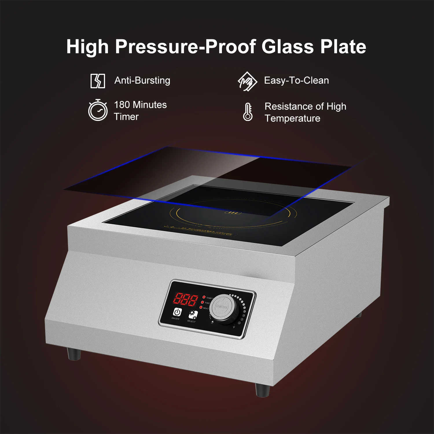 High Efficient 3500W Commercial Single burner Induction Cooker Cooktop