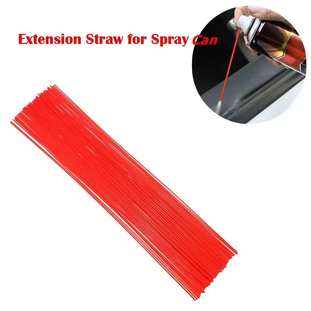 Plastic Tube Spray Can Extension Straw 12cm Length Red Color Rust Remover Straw Extended Replacement Tips Accessories