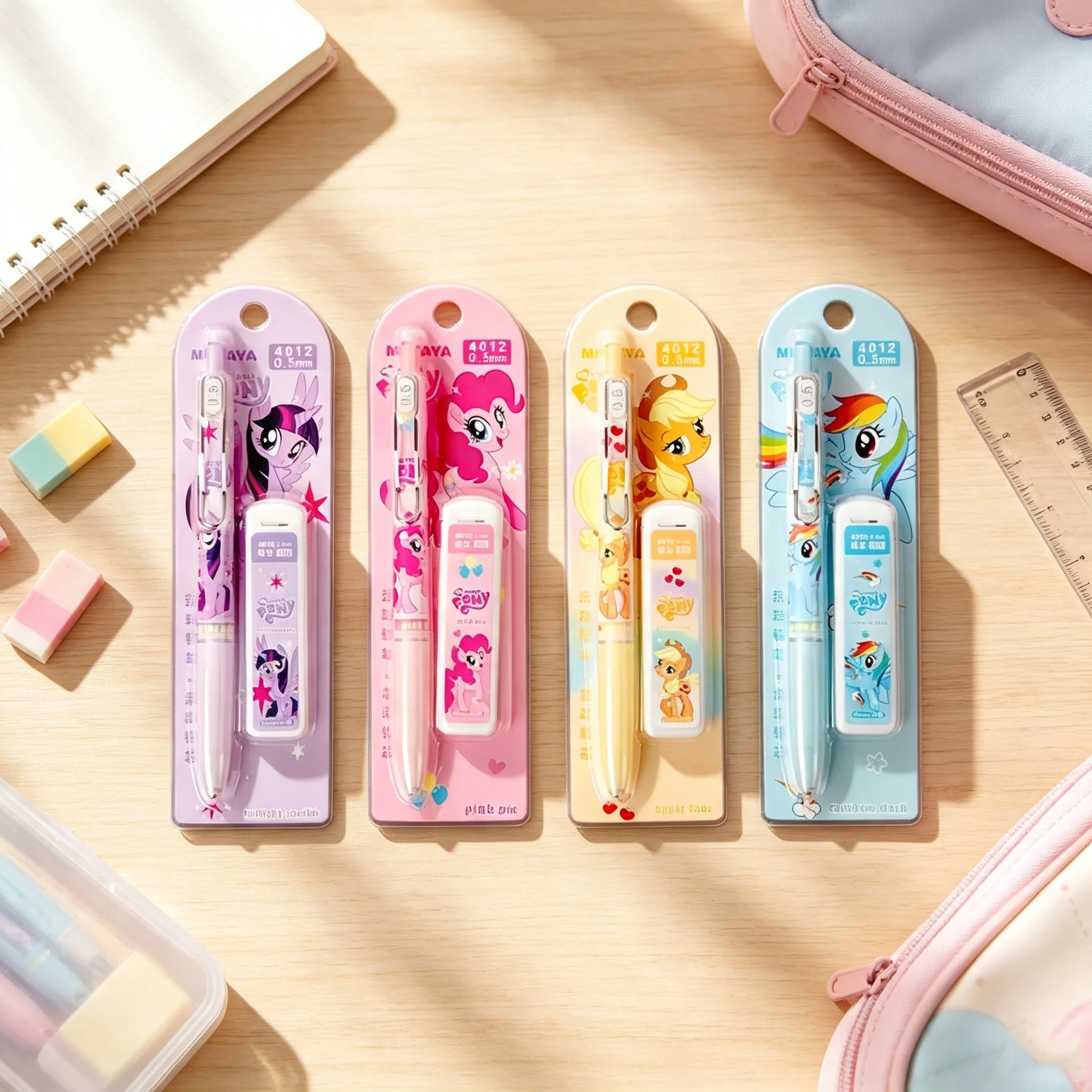 Mechanical Pencil Lead - ดินสออัตโนมัติ 1 ชิ้นพร้อมไส้ดินสอ, ชุดดินสอกด, ชุดเครื่องเขียนการ์ตูน, สไตล์อนิเมะน่ารัก