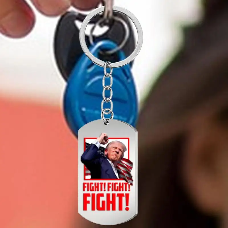 President Merchandise Keychain President Key Chain Stainless Steel Keychain For Women Men President Rally Keychain Funny Car Key