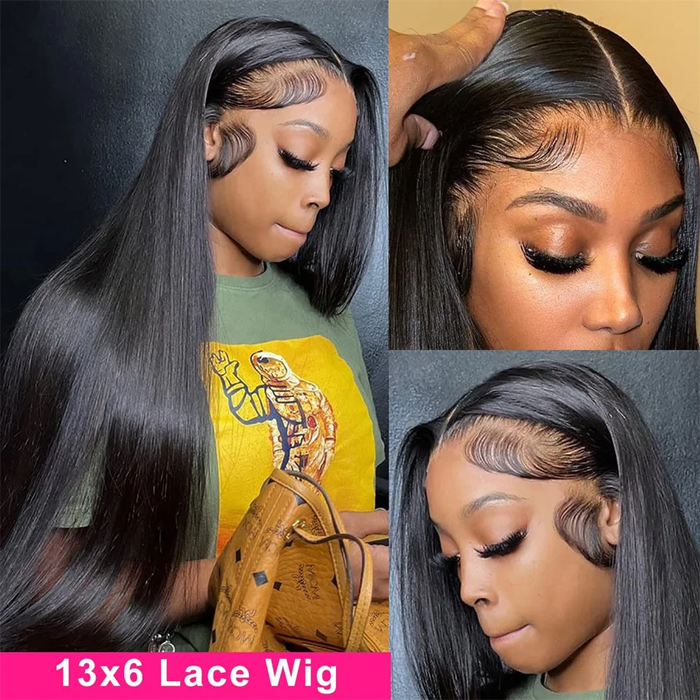 Straight HD Lace Front Human Hair Wigs 13x4 13x6 Transparent Lace Frontal Human Hair Wigs Pre Plucked HD Lace Wigs For Women