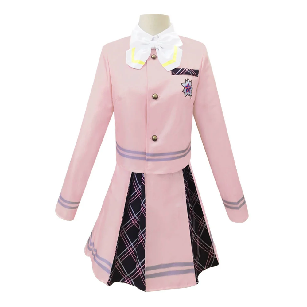 Aikatsu Planet Cosplay Costumes Seirei High School Uniform Coat+Skirt Outfits Halloween Carnival Suit