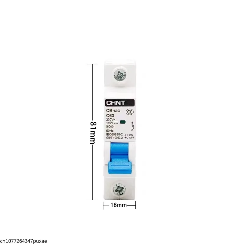 CHNT CHINT CB-125G 1P 2P 16A 20A 25A 32A 63A 80A 100A 125A DC 60V/110V AC230V Miniature Circuit Breaker MCB