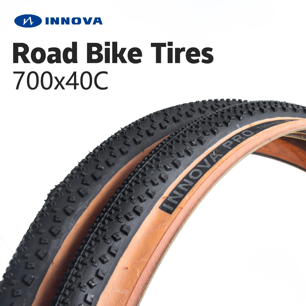 INNOVA Road Bike Tire 700C Anti-puncture Tire Road Bicycle Wear-resistant Ultralight Rubber Black Outer Tire Road Bike Supplies