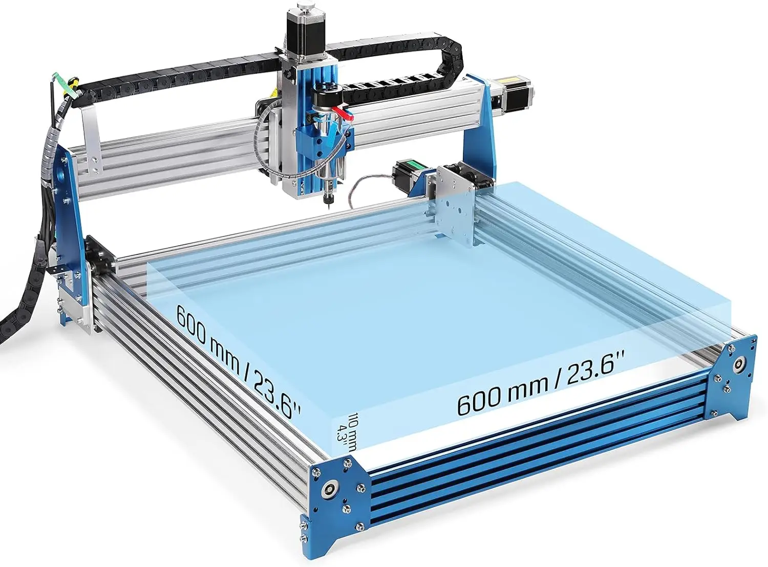 Genmitsu-Kit d'Extension d'Axe XY, Accessoires Améliorés pour Machine de Routeur CNC PROVerXL 600 V1, 24x24 Pouces (600x4030mm)