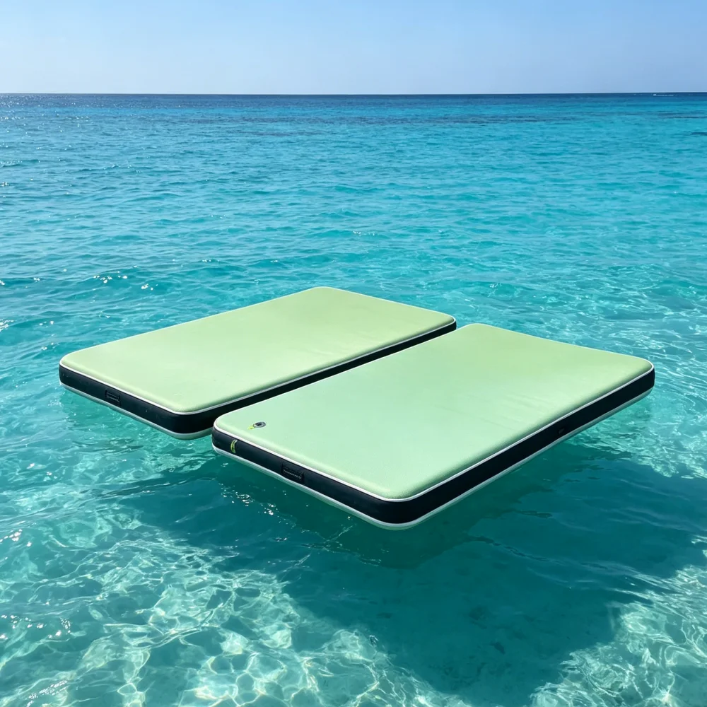 Thickened inflatable water floating platform non-slip air cushion, suitable for beach swimming pool party rest entertainment f