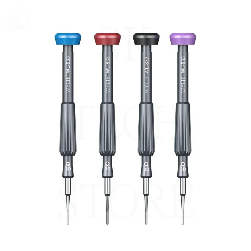 

WYLIE WL-833 3D Precision Screwdriver Set Mobile Phone Professional Disassembly Non-Slip Magnetic High Hardness S2 Bits Tools