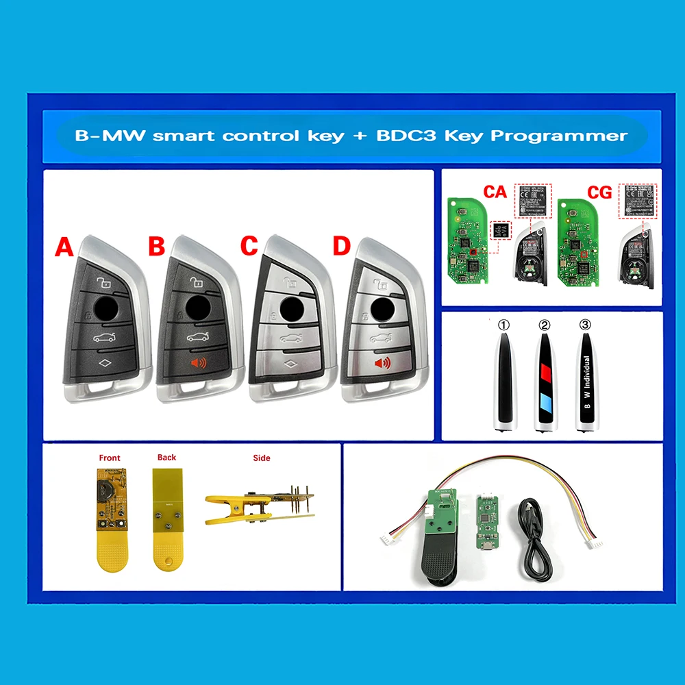 B-MW N5F-ID21A Smart Remote Keyless Tool BDC2 BDC3 Programmer 434MHz 49 Chip Proximity Key Coding for B-MW Z4 G29 Models