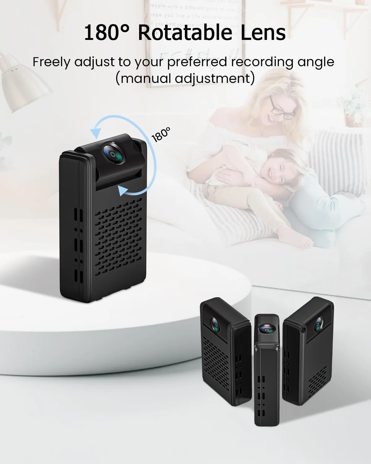 HD WiFi Security Camera 180° Rotatable Mini Wireless IP Camera Night Vision Home Outdoor Surveillance  Cam