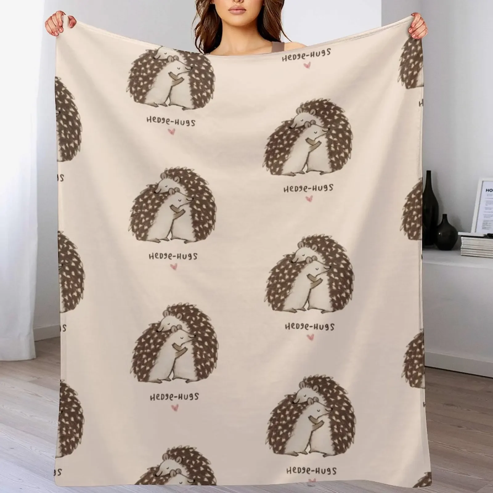 

Hedge-hugs Throw Blanket funny gift Blankets For Bed Single Soft Big Blankets