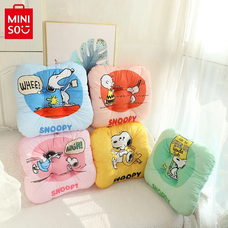 

Anime Snoopy Chair Cushion Back Cushion Kawaii Sofa Pillow Car Travel Sedentary Cushion Office Comfortable Cushion Birthday Gift