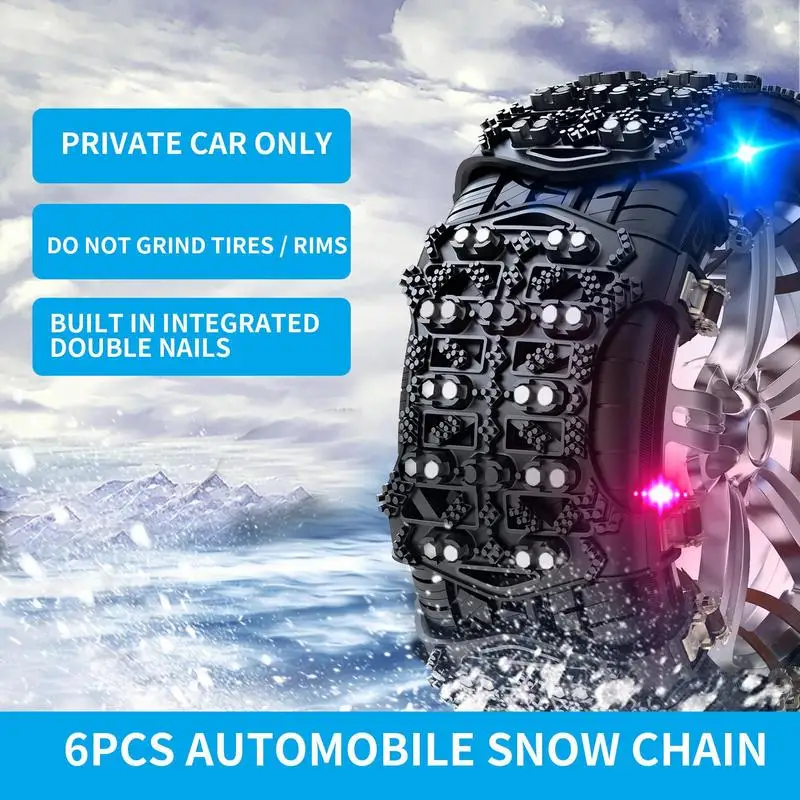 winter Car Security Chain Emergencies Traction Adjustable Chains Safe Driving Tools Tire chains  for Different Terrain Snow Land