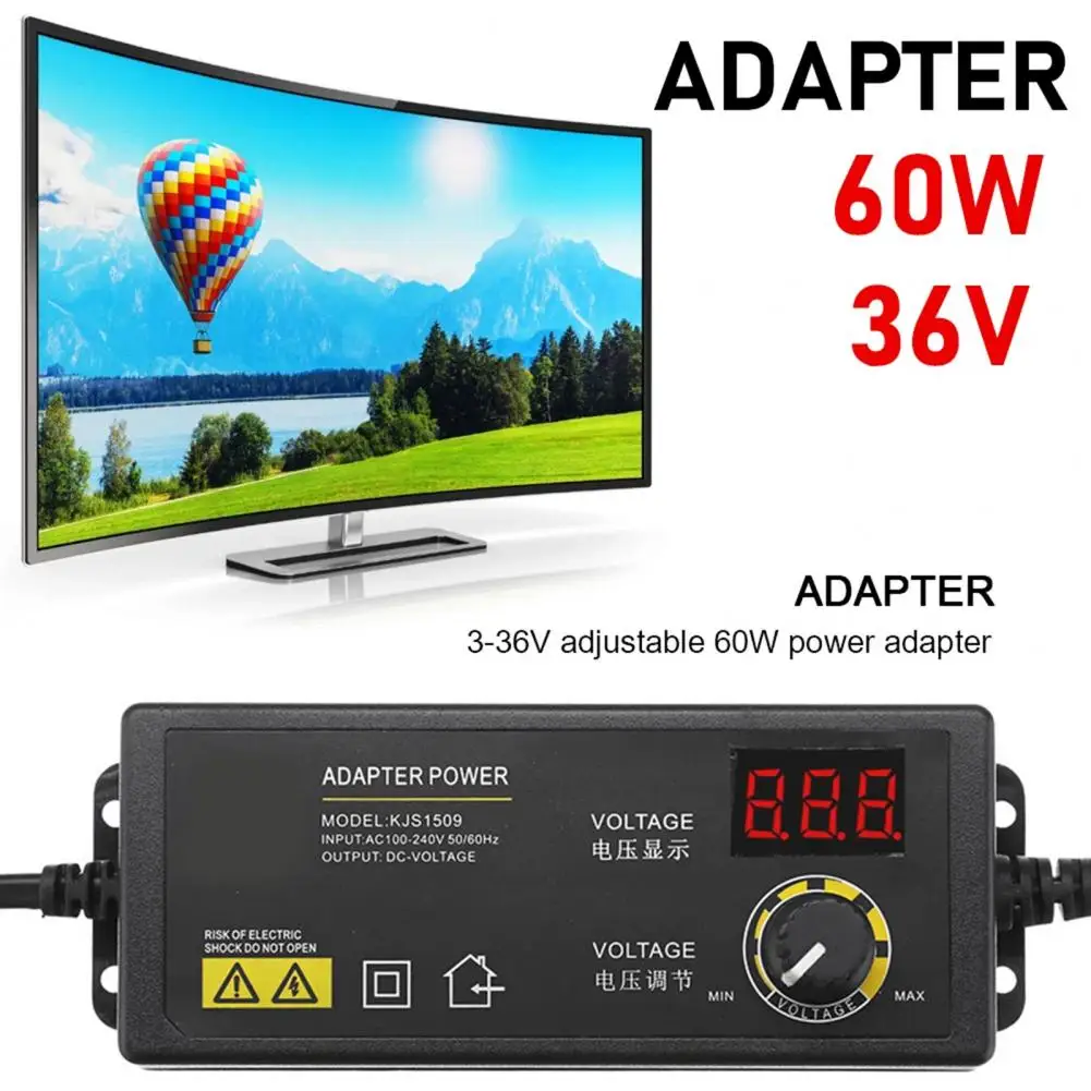

Interference-free Power Supply Adjustable Voltage 3-36v 60w Power Adapter with Led Lcd Digital Display Screen for Cnc Home