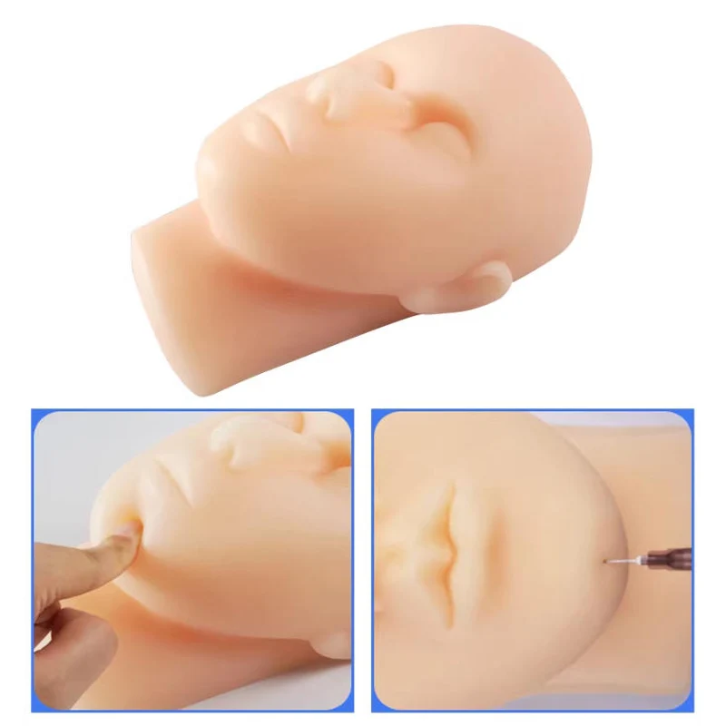 Micro-Shaping Silicone Mannequin Head Model Simulation Female Facial Injection Practice Model