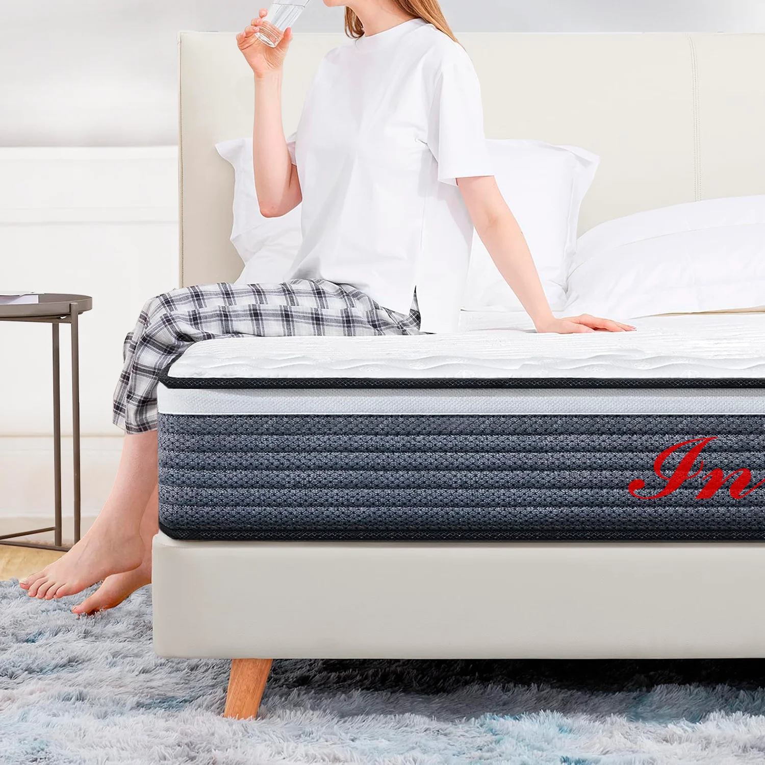 Matelas en Mousse 140x190 / 140x200 / 160x200 cm – 20 cm Mousse Haute Densité, 7 Zones de Confort, Soutien Ferme, Respirant, Matelas Compressé Roulé