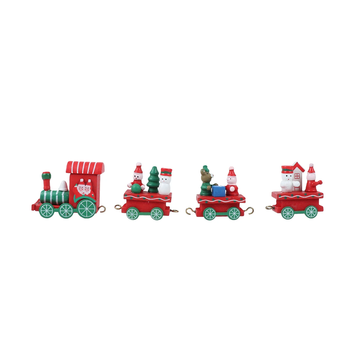 

Christmas Decorations Wooden Small Train Ornaments Chritmas Little Child for Tree