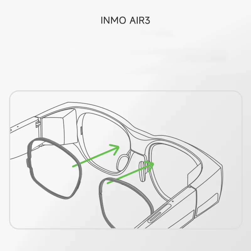 INMO VR スマートグラス処方箋対応カスタムレンズアクセサリー、INMO