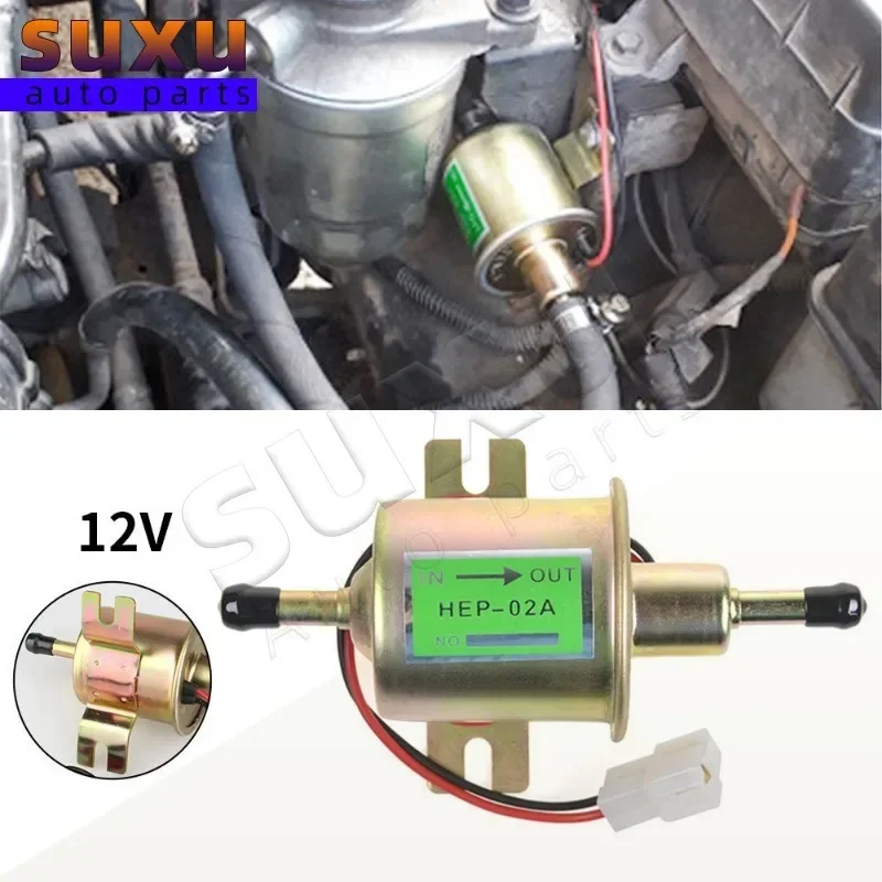 12V HEP-02A low pressure Universal diesel petrol gasoline electric fuel pump for Car Carburetor Motorcycle ATV HEP02 DW588