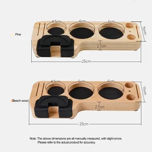 Soporte de café de madera multipropósito soporte para madera de nogal soporte para soporte de soporte de soporte de portafilter accesorios de café 8 Mejor titular de la manipulación del café de ventas - №4