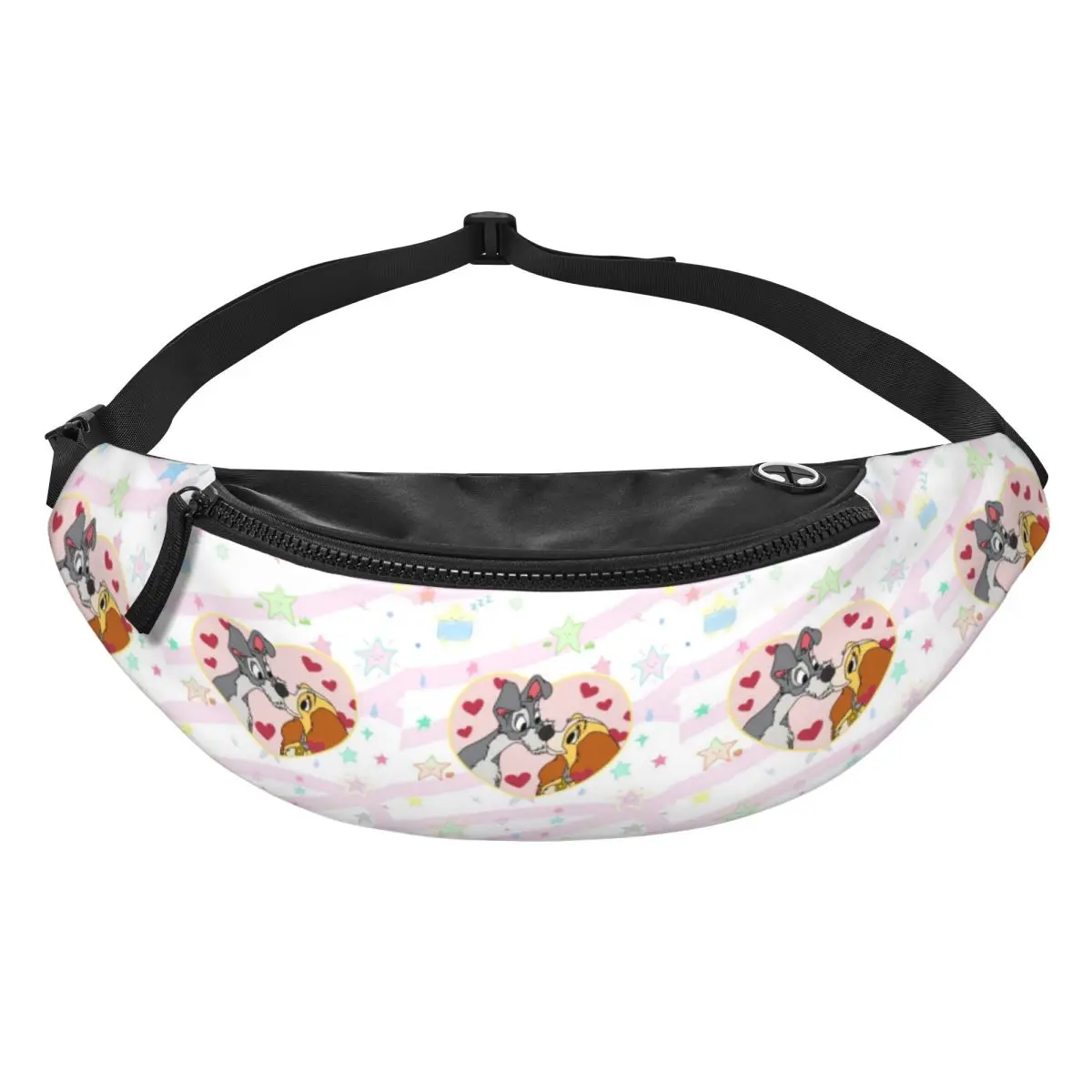 

Стильная поясная сумка-бананка в стиле аниме «Дама и Трамп» для женщин и мужчин, милая мультяшная сумка через плечо для бега, телефона и денег