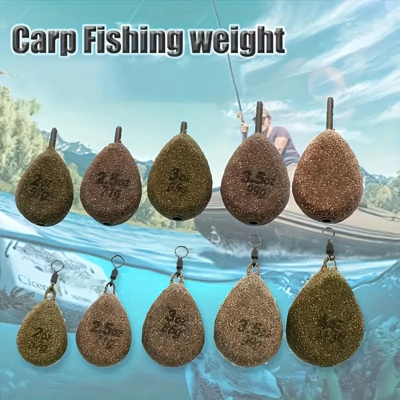 High-Quality Anti-Tangle Lead Sinker with Swivel/Tube Attachment, Carp Fishing Sinkers in Various Sizes for European Style Tackl