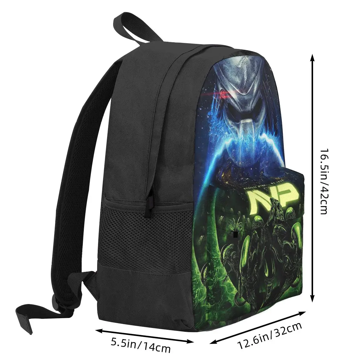 เอเลี่ยน VS พรีเดเตอร์สยองขวัญนิยายวิทยาศาสตร์การ์ตูนกระเป๋าเป้สะพายหลังกระเป๋าหนังสือขนาดใหญ่ความจุกระเป๋าเด็กกระเป๋าเดินทางกระเป๋าสะพายไหล่