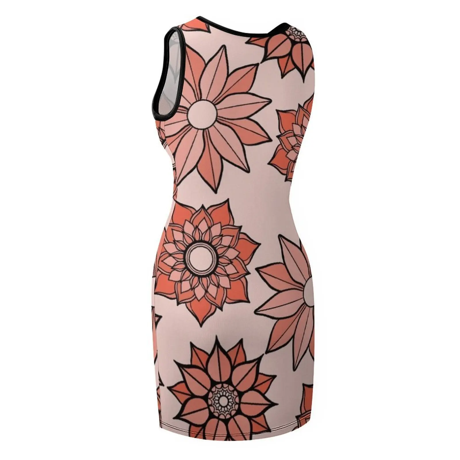 Abito estivo senza maniche con motivo floreale rosa Abiti da donna per donna Abiti estivi 2025 da donna Abiti da sera da donna 2025
