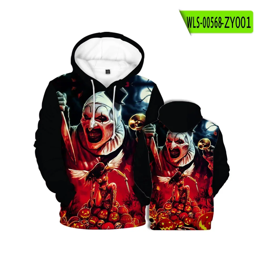 Terrifier Killer 3d Print Hoodie Men Women Fashion Hoodies Halloween Sweatshirt Boy Coats Kids Sweats Tracksuit Hooded