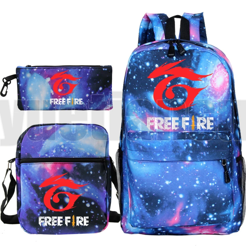 2022 Hot Game Free Fire Backpack Women Cosmetic Bag Kids Pencil Case Children School Book bags Zipper Laptop Girls Travel bags