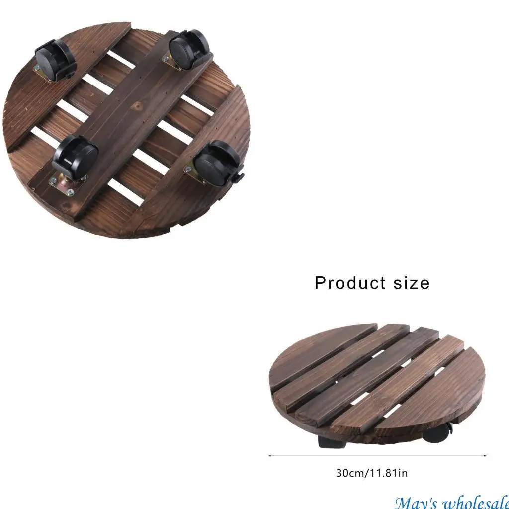 

Flower Pots Round Tray Heavy Duty Flower Pots Rack Plant Movable Stand 448A