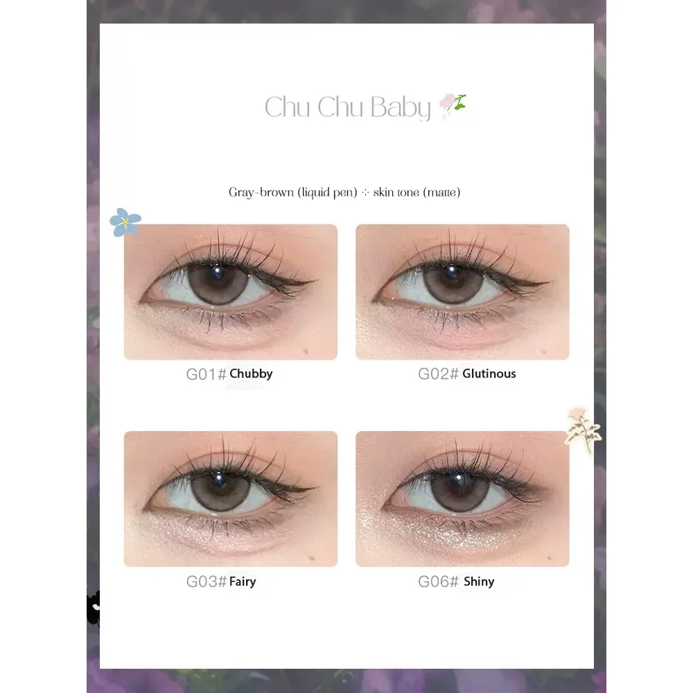 FLORTTE Nice to Meet Chu Double-Headed Silkworm Eyeshadow Pen and Eyeliner Suborbital Hypertrophic Orbicularis Pen Makeup