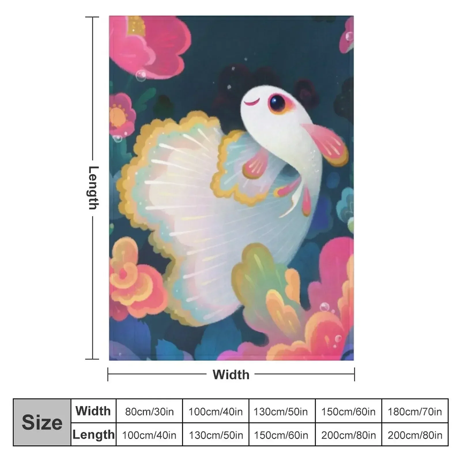 Flower guppy Throw Blanket Thermals For Travel Summer Beddings Blankets