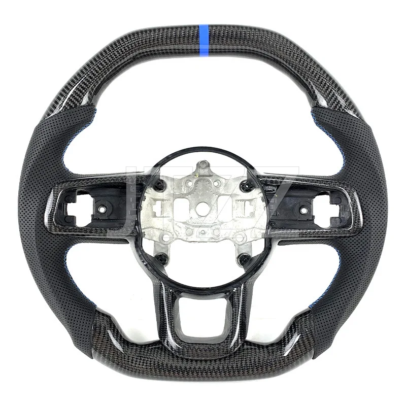 

Руль Fengxuan для Jeep Gladiator 2018-2024, улучшенный спортивный дизайн, светодиодная подсветка, карбоновое волокно, для интерьера автомобиля