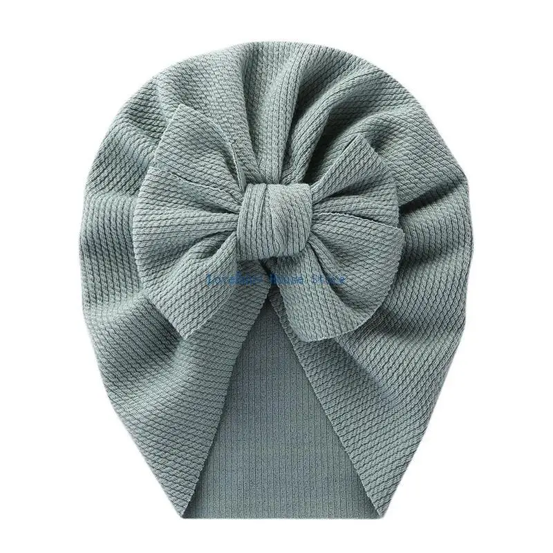 BX0D 아기 모자 귀여운 활 매듭 비니 모자 꽃 Bowknot Headwrap 신생아 부드러운 면화 솔리드 컬러 보닛 유아 어린이 모자를 쓰고 있죠