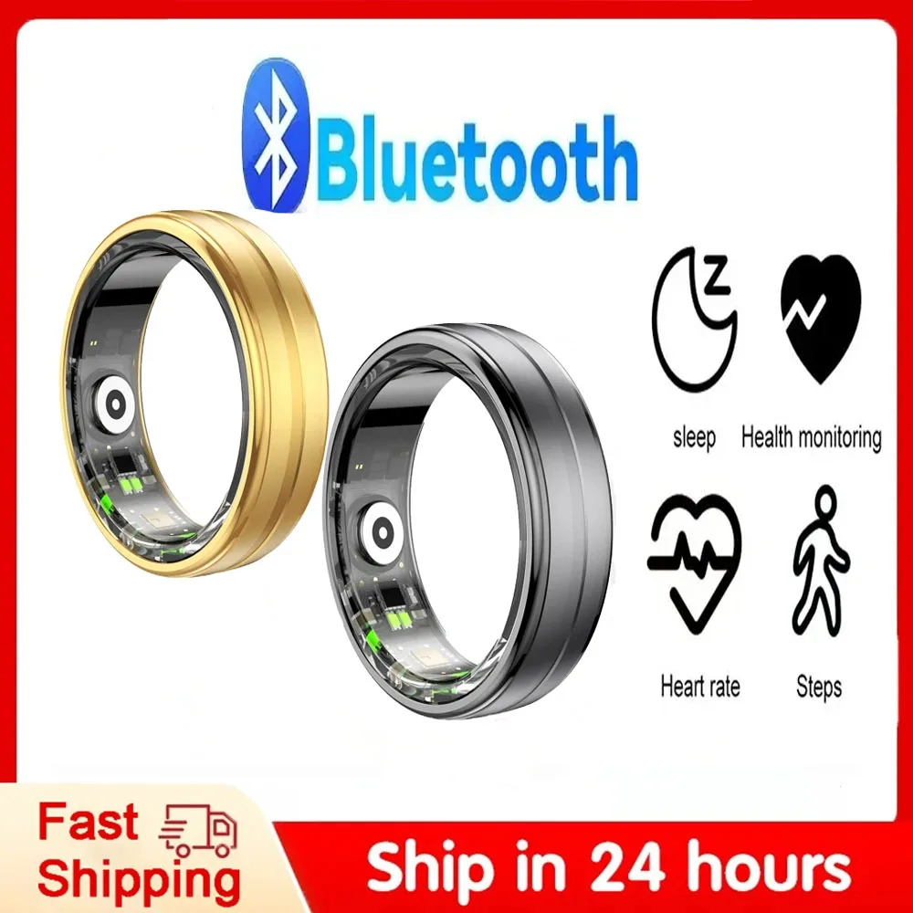 

2024 Smart Ring Men R06 Health Monitor Smartring Blood Pressure Sleep Heart Rate Waterproof Smart Rings Sports For Android IOS