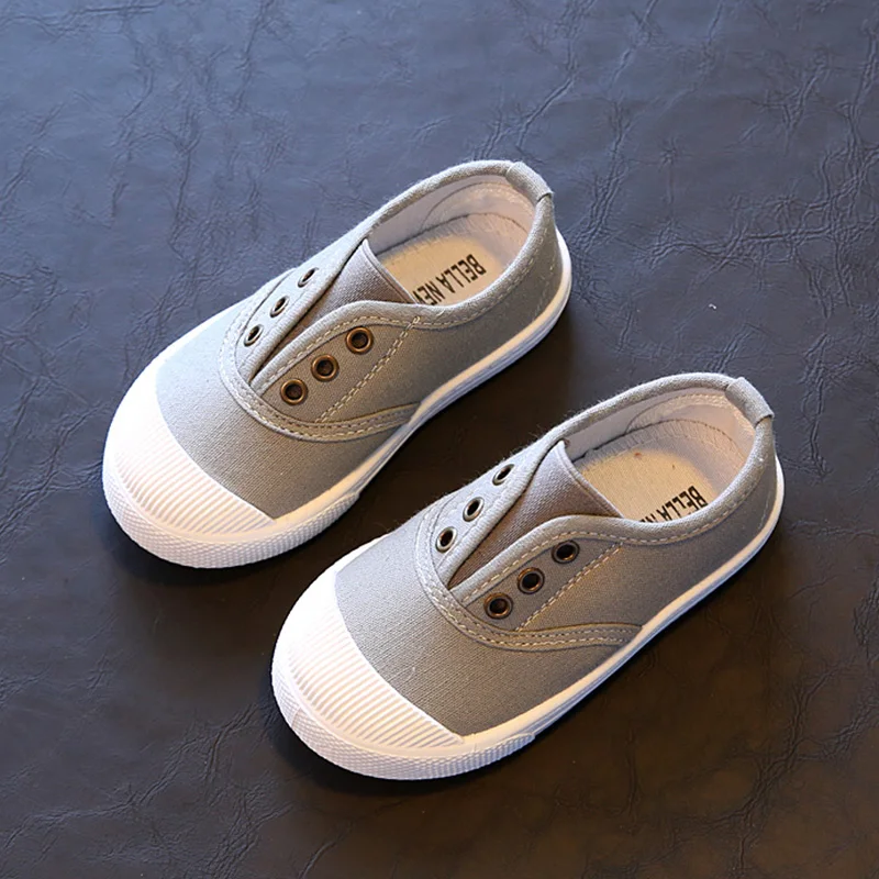 2026 Spring Summer Kids Shoes For Boys Girls Insole 13.5-18CM Candy Color Children Casual Canvas Sneakers Soft Fashion Shoes