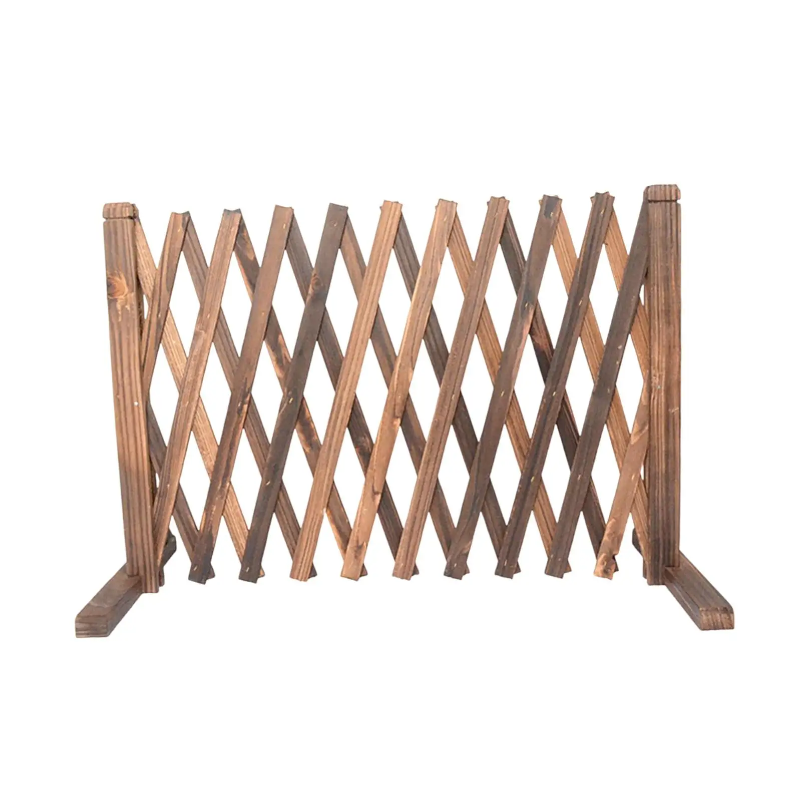 Wooden Expandable Trellis Fence Adjustable Panel Gate Decorative Garden Barrier for Patio Flower Bed Privacy