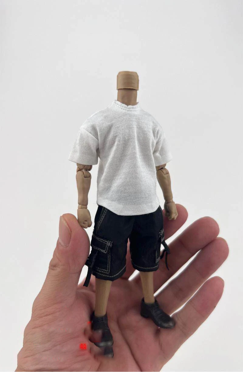 

CCN1209 1/12 Male Soldier Clothing Set T-shirt Denim Shorts Fashion Casual Suit Hooded Coat Pants Fit 6" Action Figure