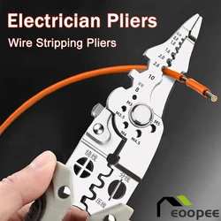 1PCS Electrician Specific Wire Stripping Pliers Multifunctional For Anti-Slip Stripper Cable Crimping Wire Winding Pliers Tool