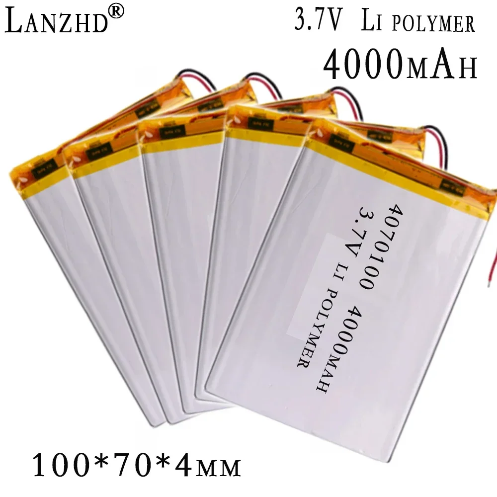 1-12pcs 4070100 3.7V 4000mAh Li-Polymer Li-ion Battery For 7 inch Tablet PC pipo s2 elf Cube U25GT Onda 7