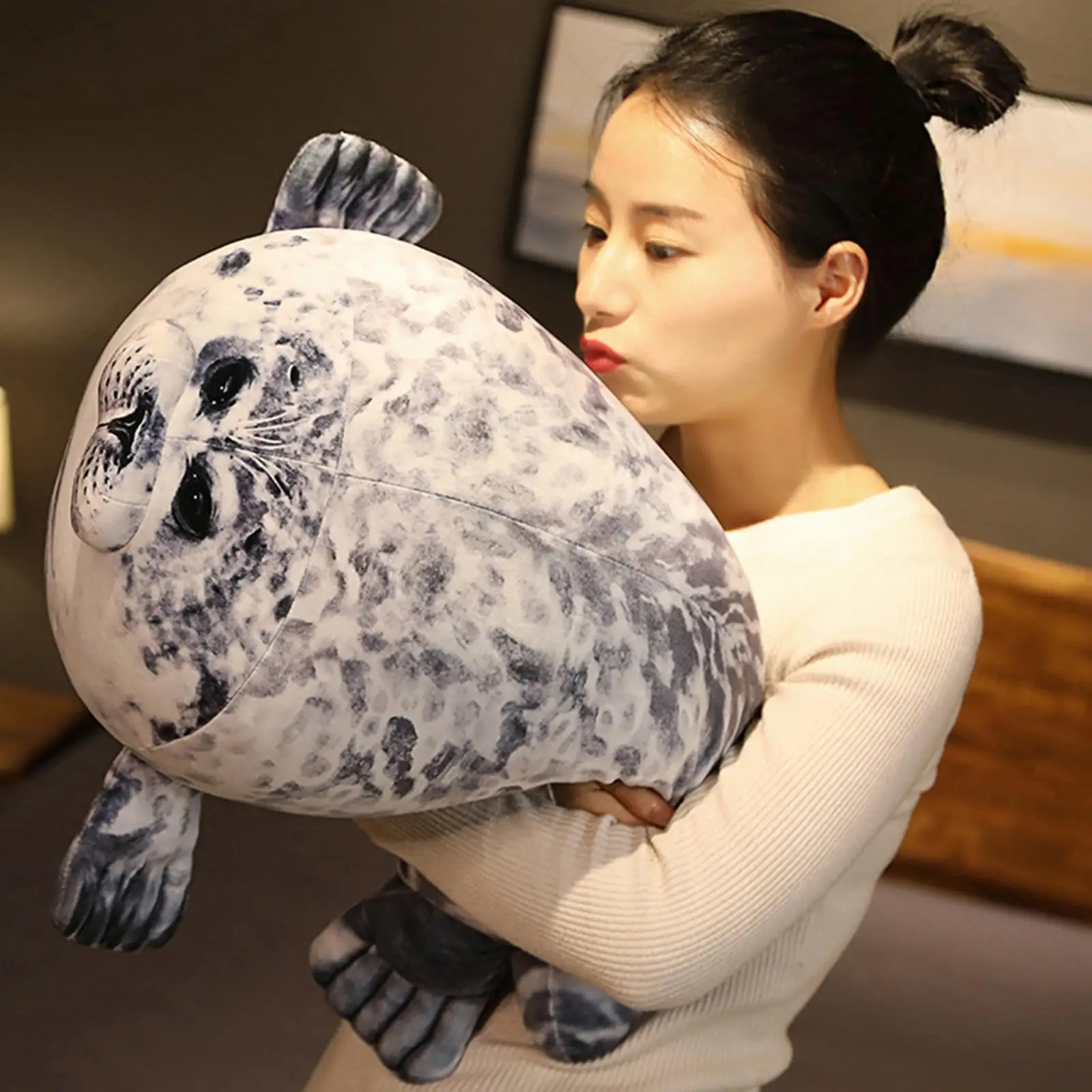 20cm Angry Blob Seal Pillow Novelty Animals 3d Chubby Lion Sea Plush Kids Toy Baby Stuffed Girls Sleeping Pillow Throw Gift O5n2