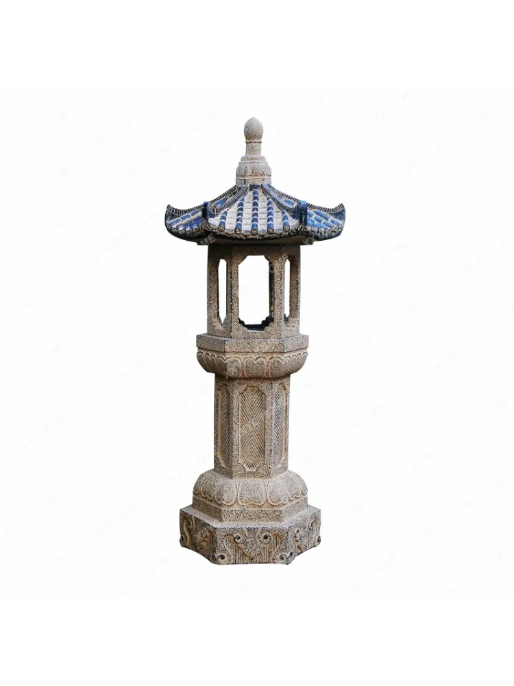 Solar Garden Lamp Villa Outdoor Lamp Garden Landscape Layout Retro Landscape Stone-Look Lamp