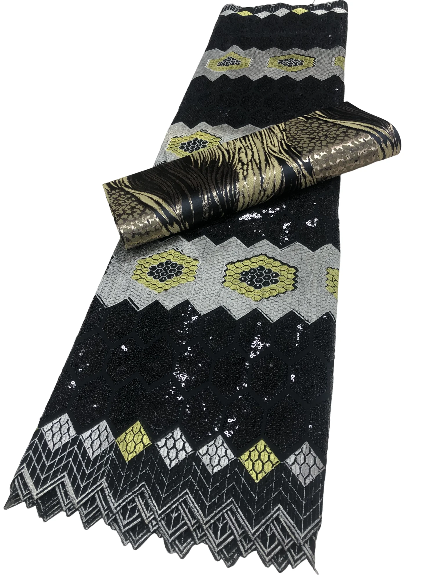 Luxo 5 jardas suíço voile tecidos de renda pedras lantejoulas bordado tecido renda com 3d sego hayes headtie 2 pçs envoltório material renda