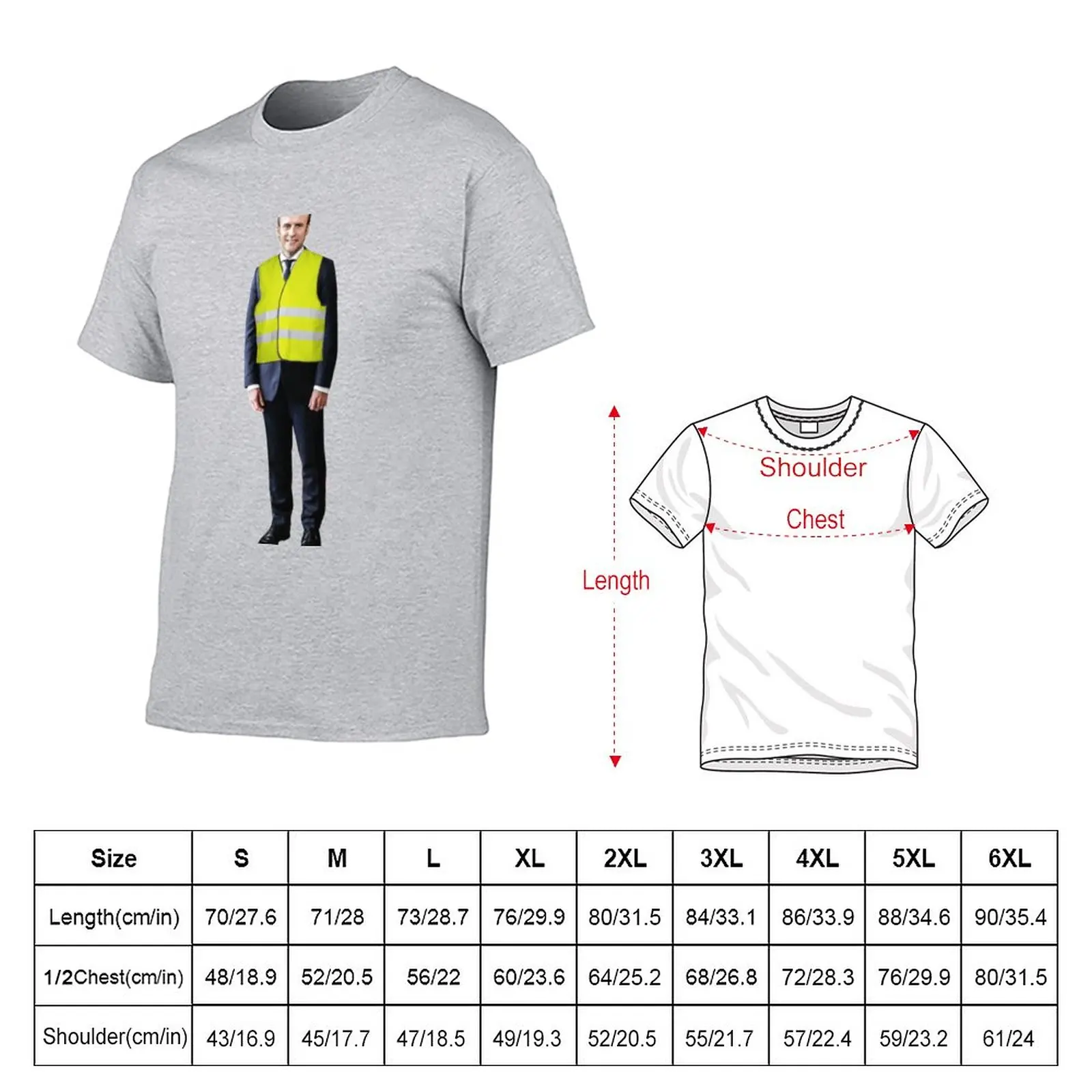 Macron - Yellow Vests T-Shirt graphic t shirts boys t shirts mens white t shirts