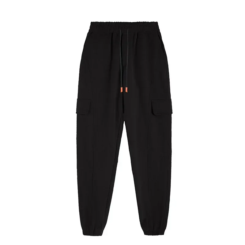 New Jogging Pants for Men with Elastic Waistband Casual Pants, Black Outdoor Cotton Men's Sports Pants