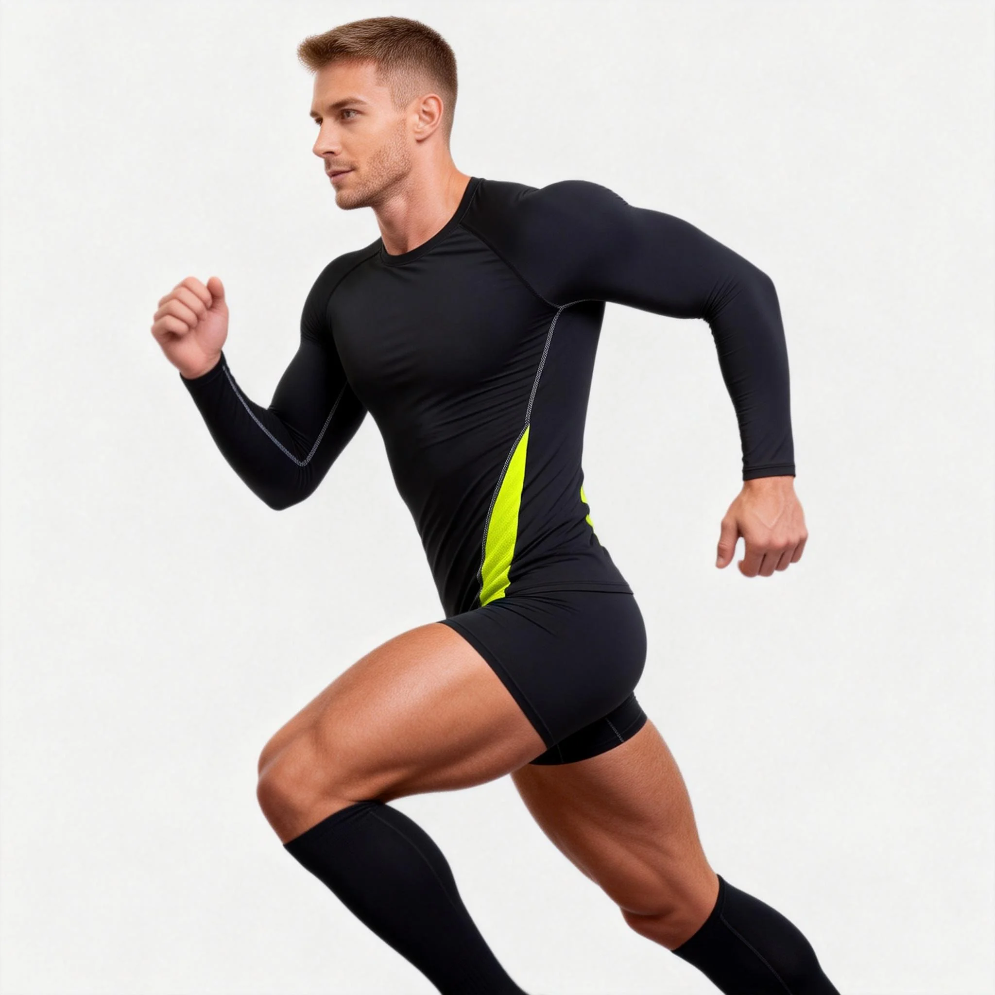 Mens Long Sleeve Compression Shirt Quick Dry Breathable Slim Fit Workout Training Shirt for Outdoor Sports and Gym Activities