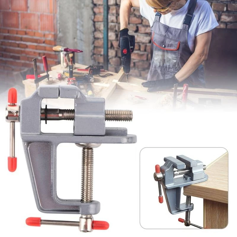 Mini Bench Vise Muliti-Funcational Aluminum Miniature Small Jewelers Hobby Clamp Muliti-Funcational Workbench Drill Press