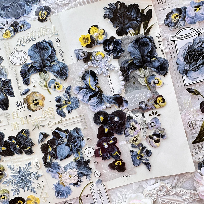 60 مللي متر * 6 متر خمر زهرة القزحية المشهد PET الشريط الإبداعية لتقوم بها بنفسك مجلة المواد الكولاج سجل القصاصات القرطاسية #4