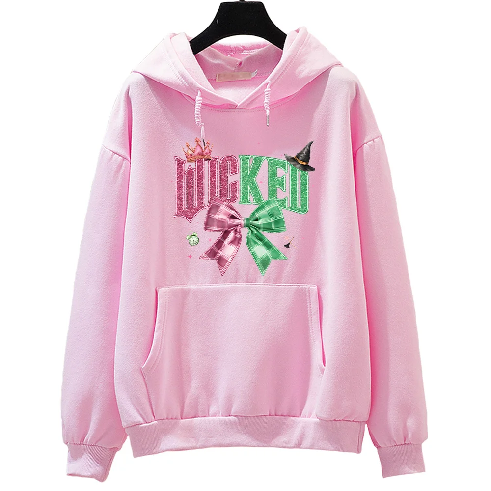 เสื้อฮู้ด Wicked for Good Women ของขวัญวันวาเลนไทน์สำหรับแฟนภาพยนตร์และละครเวที Wicked เสื้อฮู้ดแฟชั่นสำหรับผู้หญิงและผู้ชาย เสื้อผ้าสไตล์ Aesthetic สำหรับฤดูหนาว