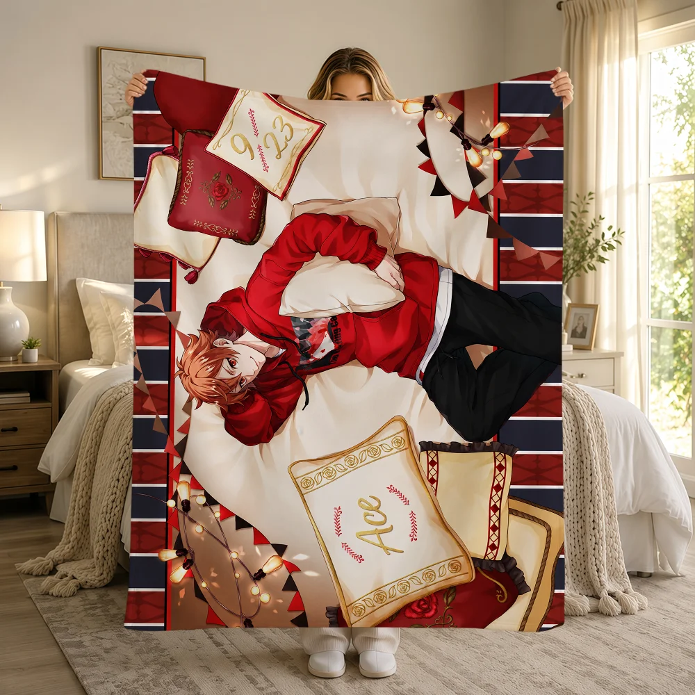 Card SSR T-Twisted Wonderland Ace Azul Cater Idia Warme Weiche Plüschdecke Sofa Wohnzimmer Nickerchen Zuhause Schlafzimmer Geschenk Flanell Hogar – Detail 11